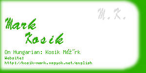 mark kosik business card